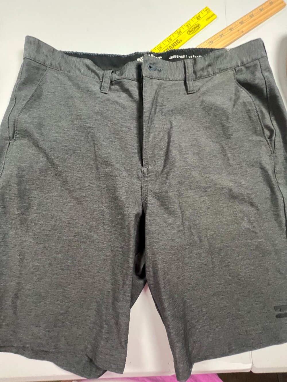 billabong crossfire boardshorts mens 33 gray pockets beach pool